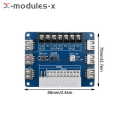ATX Power Supply Breakout Board USB Charging Desktop Chassis Power Adapter Board