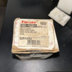 Furnas 52PA4N2 Oil Tight Red Pilot Light Resistor Type 240v Acdc New Old Stock