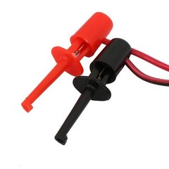 2Pcs Banana Connector Cable Jumper Silicone Hook Wire Test Leads 1m Length