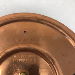 Blackburn GP-100 Copper Ground Plate 7-1/2″ Round 2-8 Guage Wire