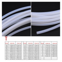 ØID 0.3~5.94mm Translucent PTFE Tube Pipe AWG 300V Tubing,HIGH TEMP 260℃