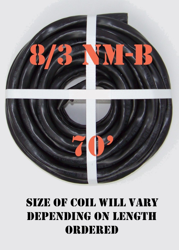8/3 NM-B x 70′ Southwire “Romex®” Electrical Cable