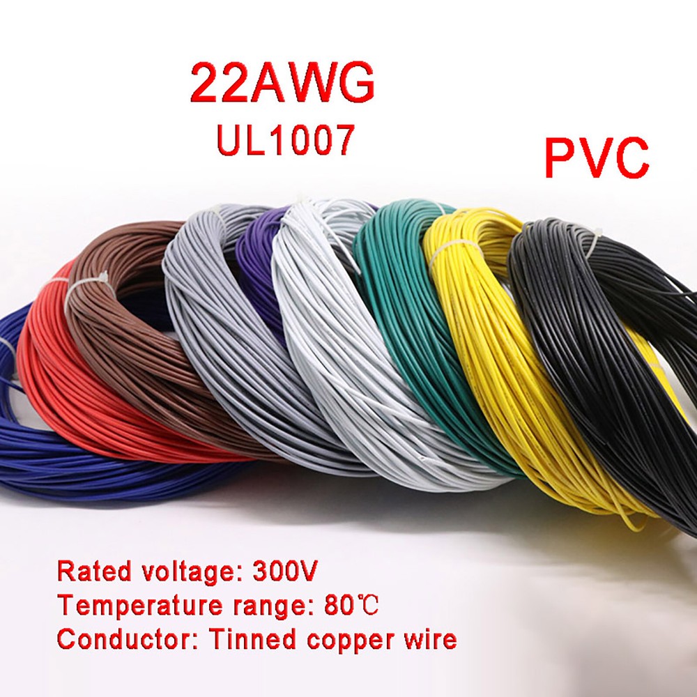 22AWG Flexible PVC Cable Stranded Wiring, Voltage 300V, Tinned Copper Wire