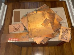 28 ct, 2 Side Copper Clad Circuit Board Laminate PCB .060” 1 oz Micaply, Used