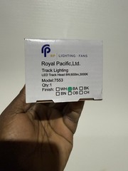 Royal Pacific,Ltd Track Lighting LED Track Head 8W,600Lm,3000K Model:7553 BA