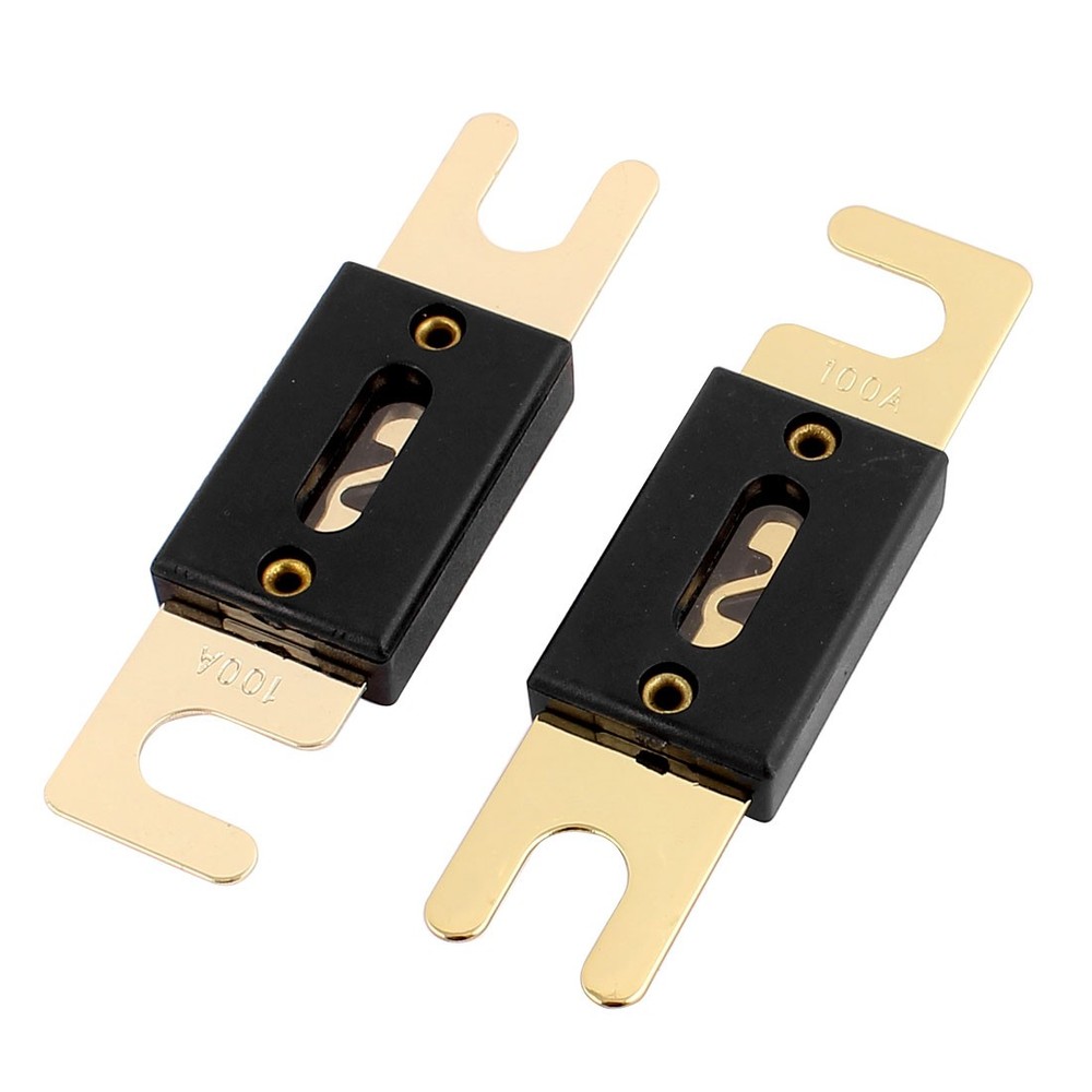 2 Pcs ANL Fuses 100A Power Wire Boat Electronics Fuse Black