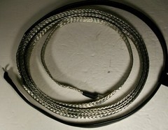 Ground Cable 3/4″ x 0.1″ FLAT Braid WireTerminated 1/4″ Open 15′ TINNED Copper