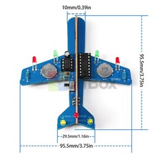 LED Flowing Light Aircraft Model Kit DIY Electronic Kit Circuit Toy Soldering