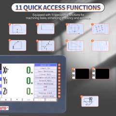 TOAUTO 2Axis /3 Axis Digital Readout 7” LCD Touch Screen 5UM Glass Linear Scale