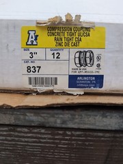 New Arlington 837RT Compression Coupling (Box of 12) Free Shipping!!