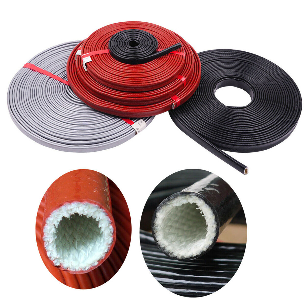 Silicone Coated Fibreglass Heat / Fire Sleeve 4mm – 70mm ID Protection Sleeving