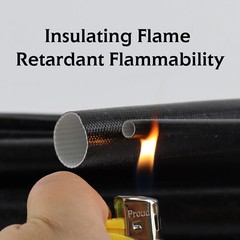 Heat Shield Fiberglass Silicone Wire Sleeving Electric Wire Wrap Insulation Lot