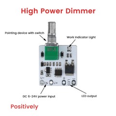 2/4/6Pcs LED Mini Dimmer Constant Voltage Module Stepless Knob Potentiometer DIY
