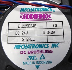 LOT OF 2 MECHATRONICS E1225E24B COOLING FAN 24VDC 0.340A