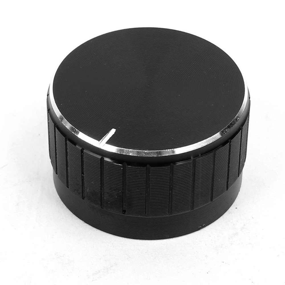 Rotary Control Knobs Caps Covers Black for 6mm Dia Knurled Shaft Potentiometer