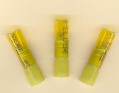 10 Yellow PERMA SEAL Heat Shrink FEMALE QD Connector #12-10 Wire AWG .250 MOLEX