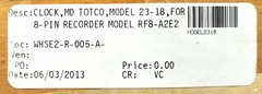 Custom Instrument Components 23-18 RF8-A2E2A3125 F/8-Pin Recorder Encoder