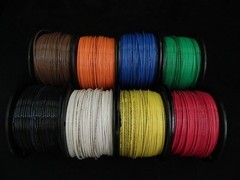 14 GAUGE THHN WIRE STRANDED PICK 5 COLORS 25 FT EACH THWN 600V CABLE AWG