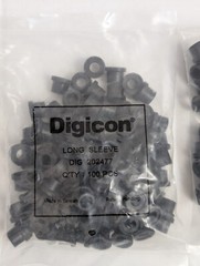 Lot of 200 DIGICON 202477 Long Sealing Sleeves, 1/2-Inch Top Hat Rubber Grommets