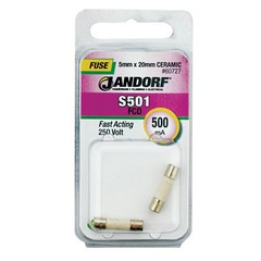Jandorf Specialty Hardw Fuse S501 500Ma Fast Act 60727