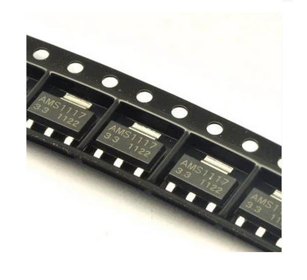 50PCS AMS1117 AMS117-3.3 3.3V 1A Voltage Regulator SOT-223 NEW