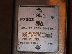 CORCOM 10W1 EMI FILTER 10A @ 120/250 VAC P401