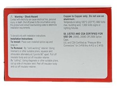 Splice Cap Insulator for Fast Permanent and Pressure Type Connections (100 Pack)