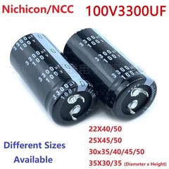2Pcs Japan Nichicon/NCC 3300uF 100V 100V3300uF Snap-in PSU Amplifier Capacitor