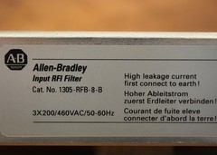 Allen-Bradley 1305-RFB-8-B 3X200/480Vac/50-60Hz Input RFI Filter – USED