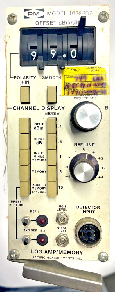 1038-V13 – PACIFIC MEASUREMENTS – VERTICAL LOG AMPLIFIER/MEMORY PLUG-IN