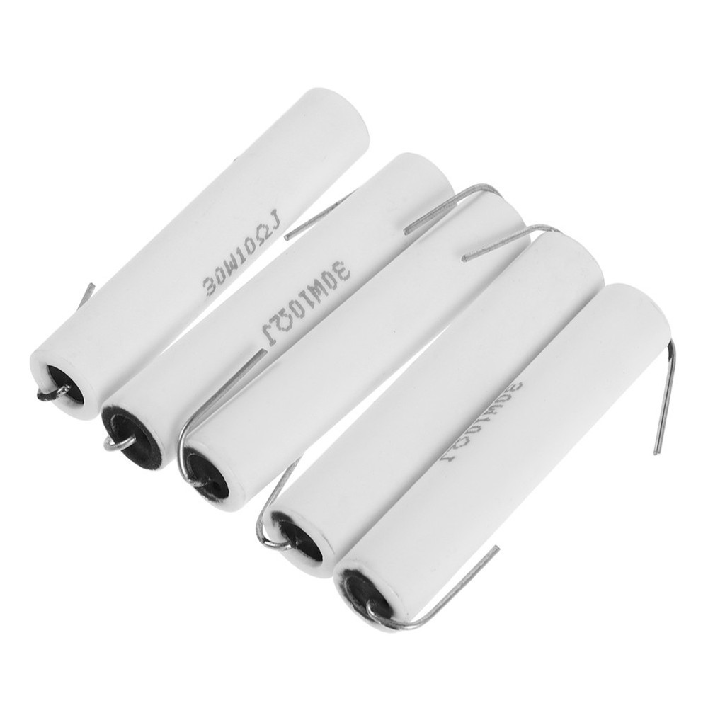 5pcs Ceramic Cement Resistor 30W 10 Ohm | Wirewound Resistor for Audio