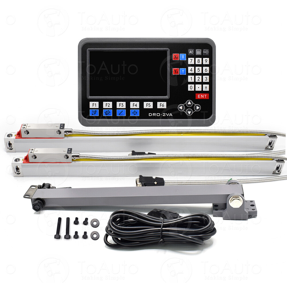 2Axis LCD 200&950mm DRO Digital Readout Linear Glass Scale Encoder kit for CNC