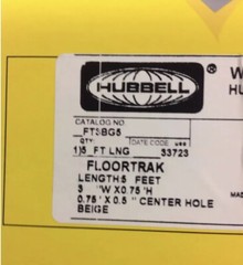 3 – Boxes – HUBBEL FLOORTRAK 5ft BEIGE CABLE FLOOR COVER NEW !!