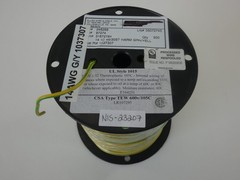 Allied Wire & Cable 31672784 Wire Spool, 500′, 14AWG, 600V, Yellow/Green – NE…