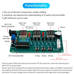 6-bit LED Digital Electronic Clock Kit 51 Microcontroller DIY Soldering Practice