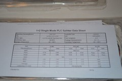 1 x 2 Single Mode PLC Splitter 0.9-1.0-SA LOT OF 7