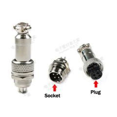 GX12 Aviation Plug Cable Connector 2 3 4 5 6 8 Pin Metal Male Female Panel 12mm