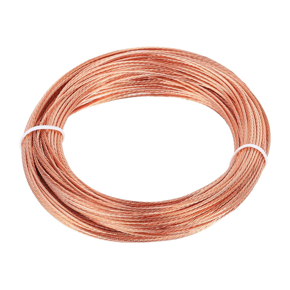 Uxcell 18 Gauge 100 Ft Bare Copper Ground Wire for Electrical Applications