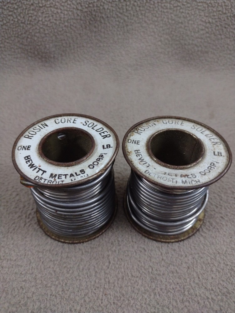 Solder Rosin Core 40/60 3/32″ 1.5 lbs Hewitt Metals Corp. Detroit