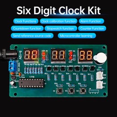6-bit LED Digital Electronic Clock Kit 51 Microcontroller DIY Soldering Practice