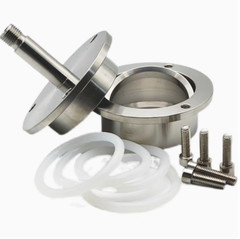 1pc Quartz Glass Vacuum Seal New 304 Tube Furnace Flange Water Cooling Flange