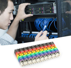 Wire Number Tube Cable Marker, 0.2 X 0.2In Colorful Clip on Wire Marker