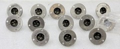 (Lot of 13) NOS Switchcraft C3M Nickel Finish Chassis Mount Receptacle Connector
