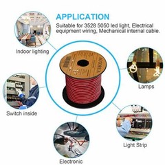 AOTORUA 100FT 16/2 Gauge Red Black Cable Hookup Electrical Wire, 16AWG 2