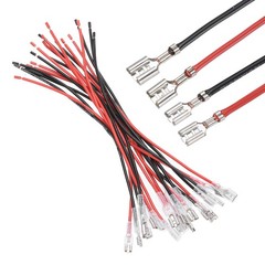 20Pcs Female Spade Crimp Terminal 2.8mm and 4.8mm 20cm Wires
