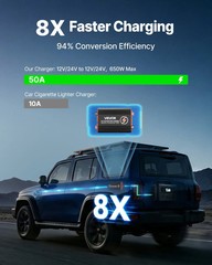 DC to DC Charger with MPPT, 650W, 50A On-Board Battery Charger, Solar Panel/Alt