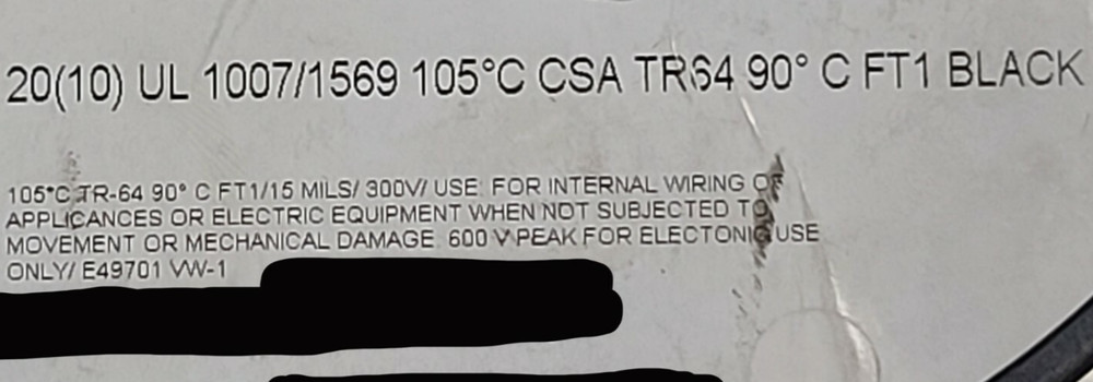 Atlas Wire #20awg Stranded Tinned Copper UL-1007/1569 Hook-Up Wire Black /100ft