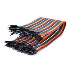 40PCS Dupont wire jumper cables 20cm 2.54MM male to male 1P-1P For Arduino