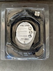 Cable Zipper Spiral Cable Wire Zip Wrap Tube Tubing Computer Manage Cord Black