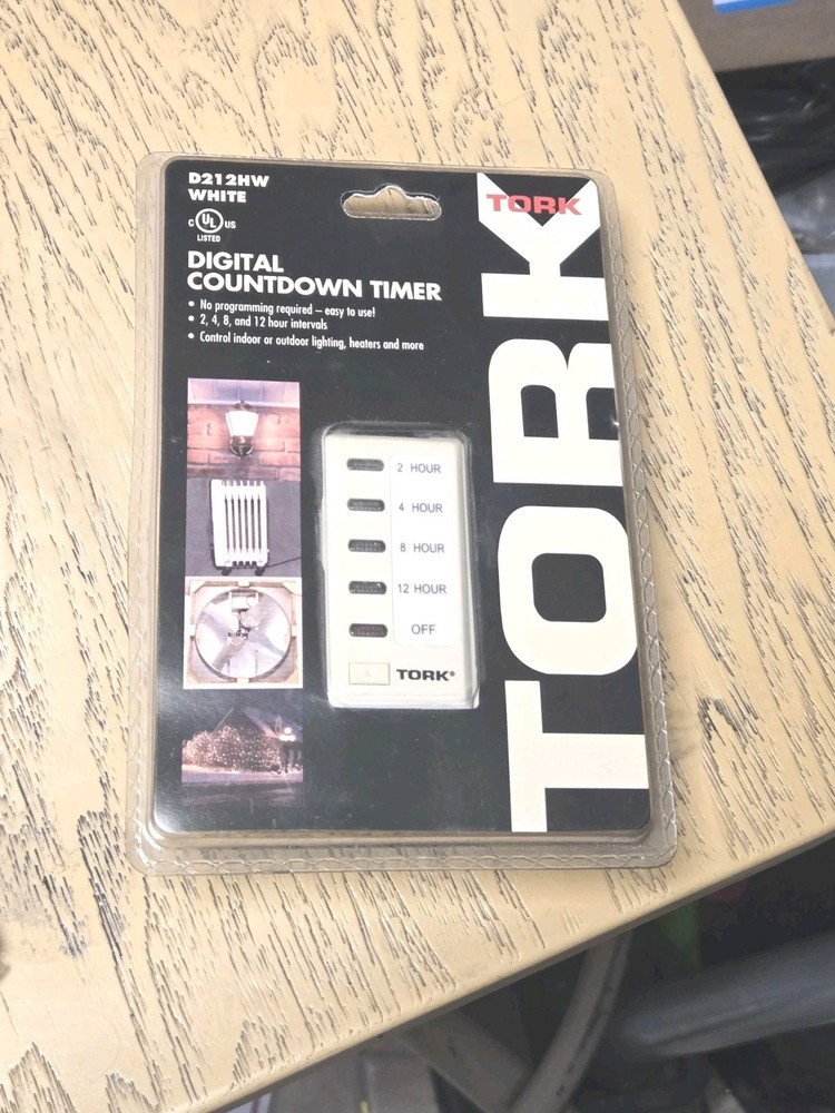 NEW SEALED NSI D212HW D Series Wall Switch Timer 2/4/8/12 Hour 120-Volt AC Tork®